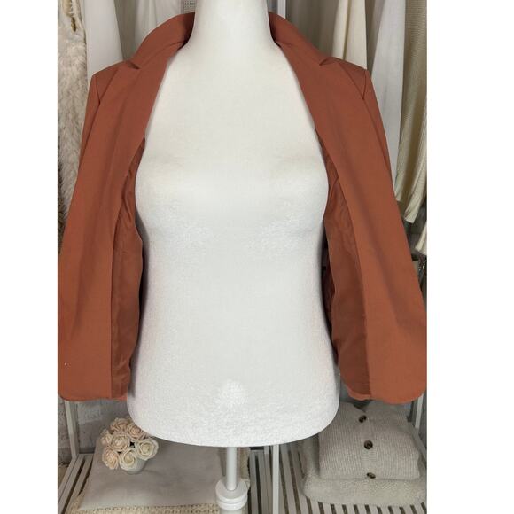 Nine West Women's Size 14 Terra Cotta Open Front Blazer Classic Style #0511 - Picture 3 of 15